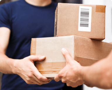 image showing a warehouse agent executing operations of parcel delivery services at white pigeon marine services