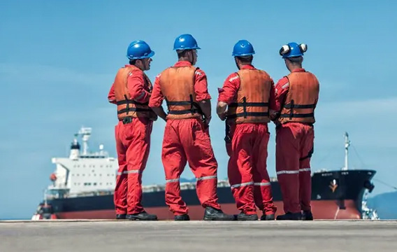 Port Agency and Husbandry Services Egypt Port Agency Services ship crew showing up on port shelf during crew changes operations by white pigeon marine services